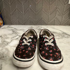 vans‎ girls' black floral shoes 8c