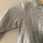 hanna andersson boys' gray zip-up hoodie 18-24M
