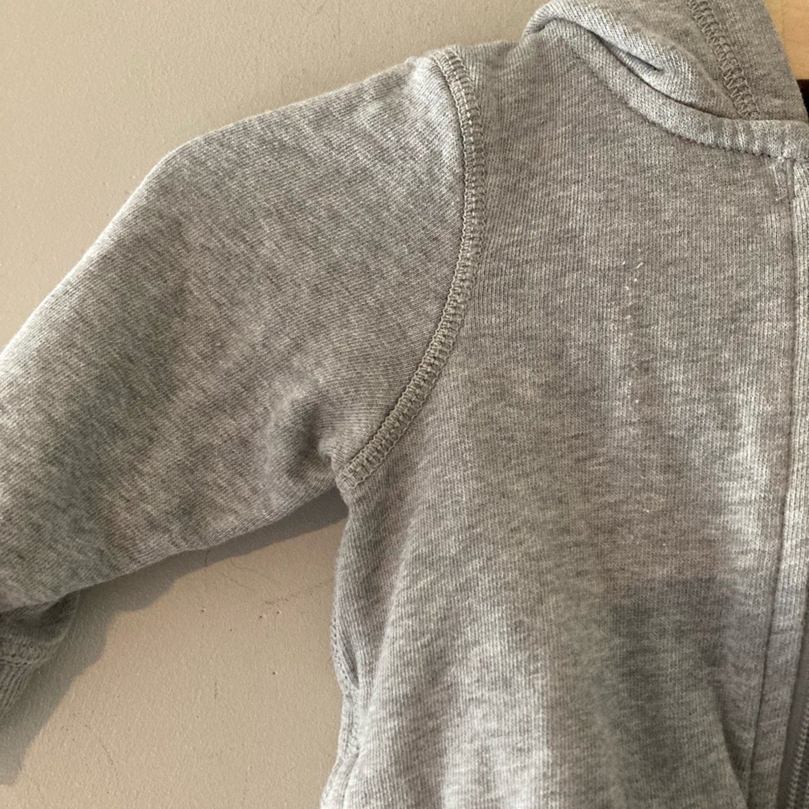 hanna andersson boys' gray zip-up hoodie 18-24M