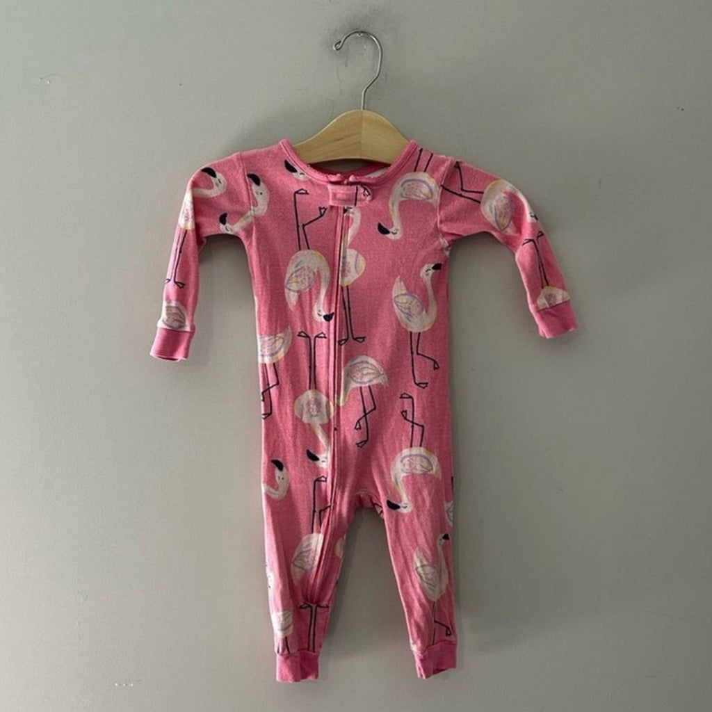 carter's flamingo footie pajama 12M