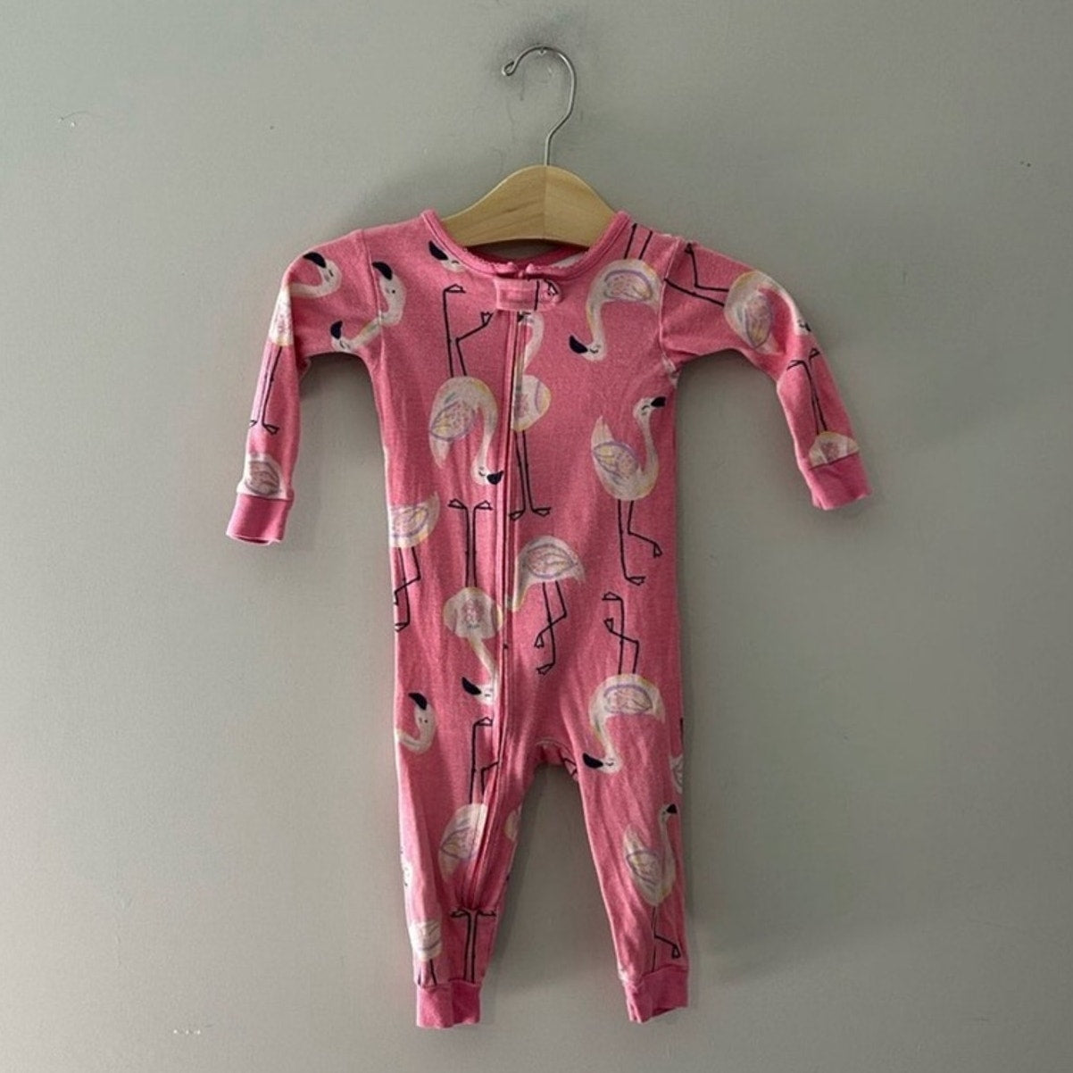 carter's flamingo footie pajama 12M