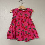 mini boden pink cherry dress 2-3Y