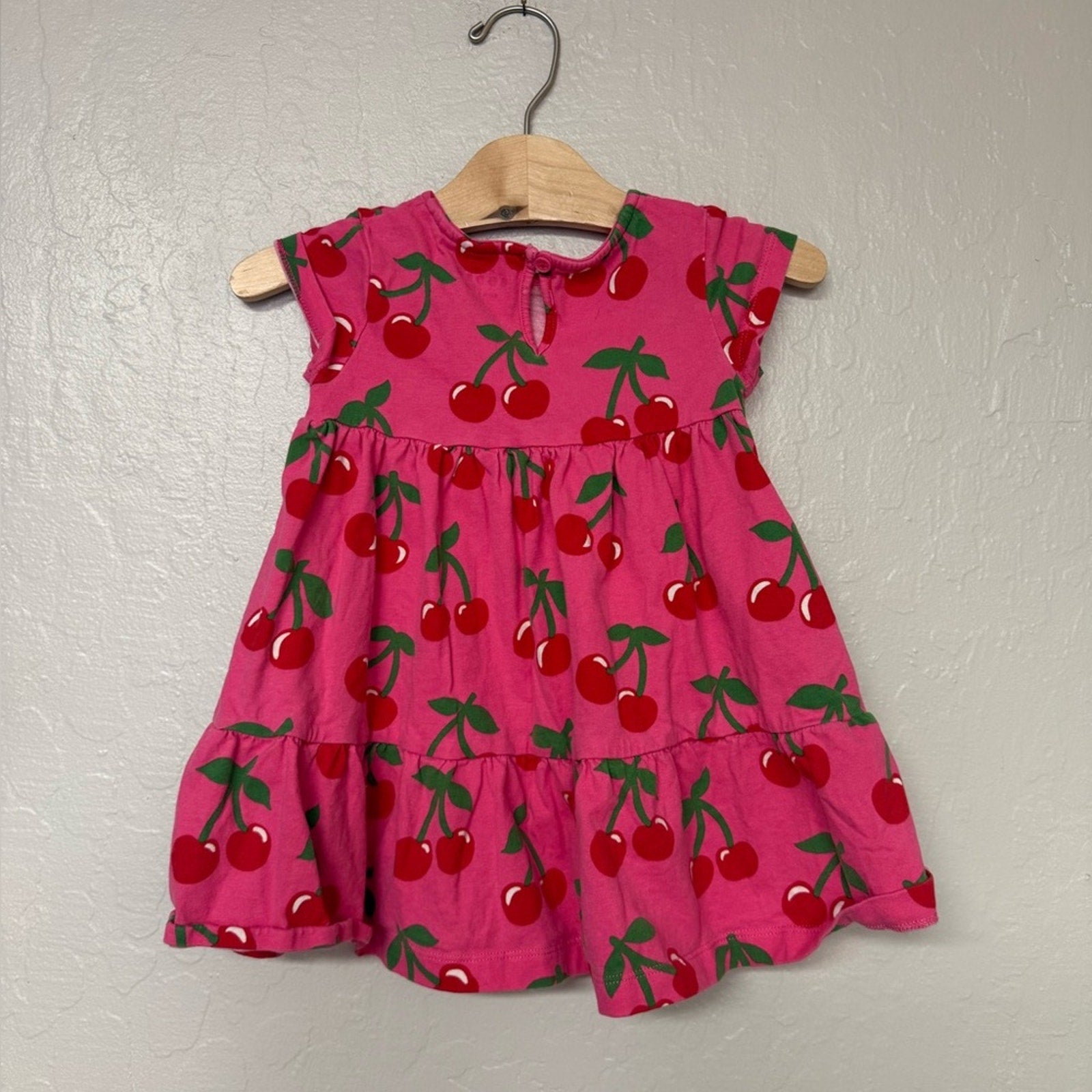 mini boden pink cherry dress 2-3Y