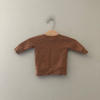 mebie baby brown floral sweatshirt 3-6M