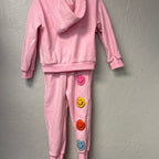 lola and the boys pink smiley sweatsuit 2T