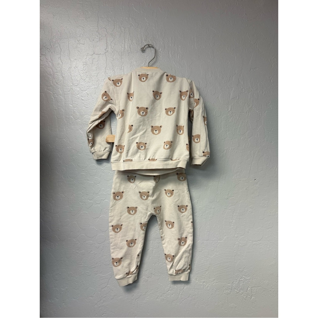 quincy mae cream matching set bear 2-3Y