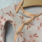 copper pearl girls' peach floral gown newborn