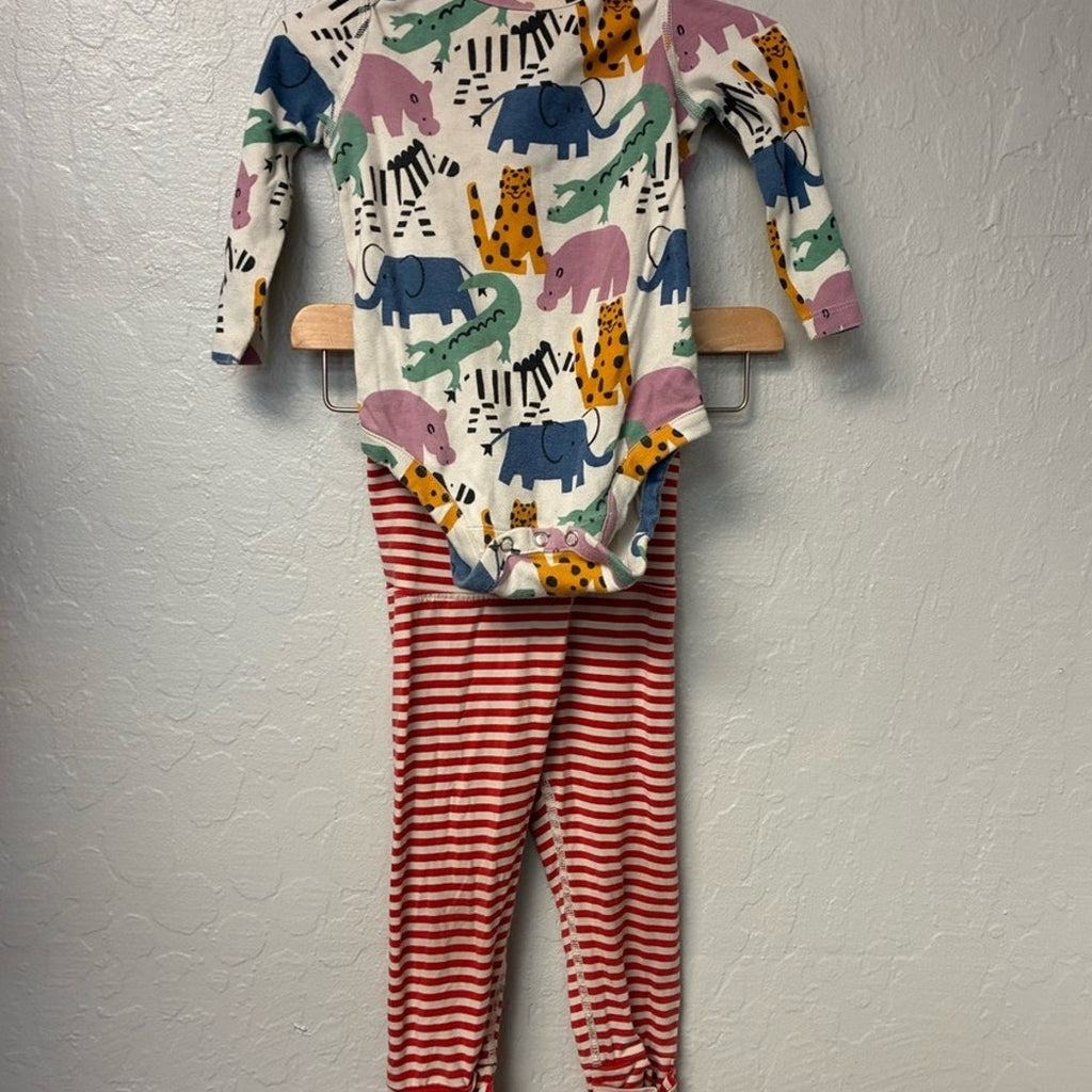 hanna andersson gender neutral animal print set 12-18M