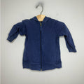 hanna andersson bear ears blue zip-up hoodie 3T