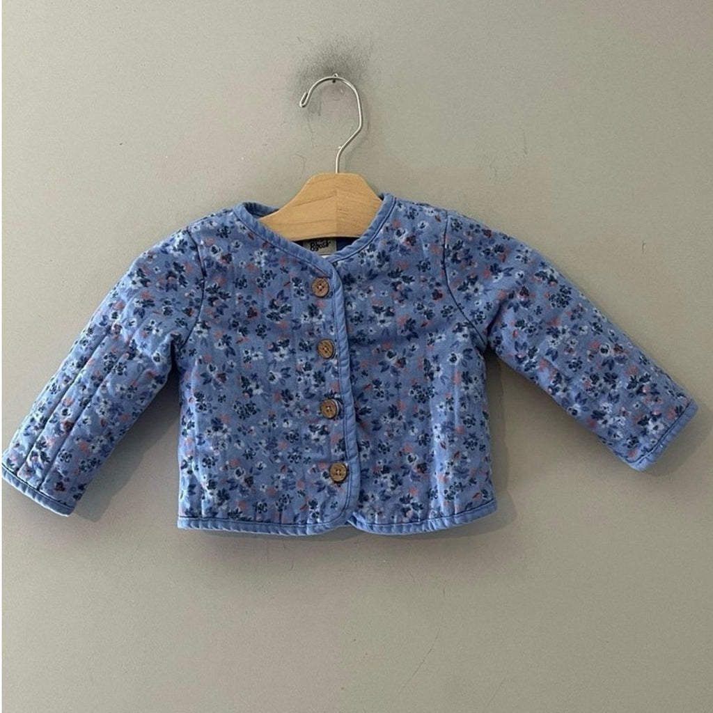 baby b'gosh girls' quilted blue jacket 12M