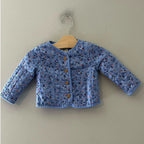 baby b'gosh girls' quilted blue jacket 12M