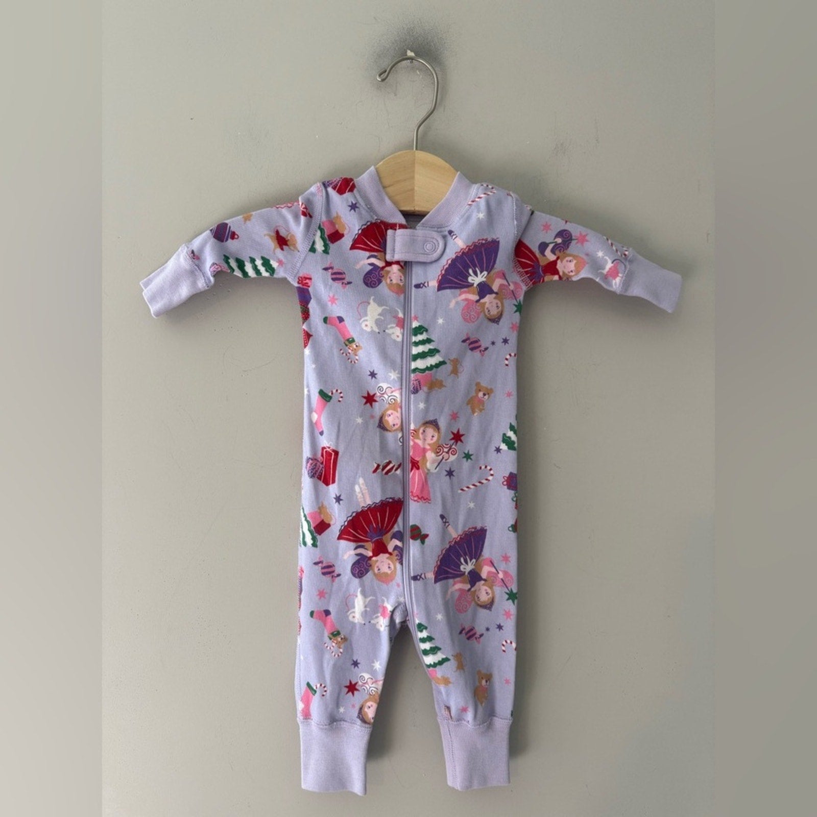 hanna andersson girls' purple nutcracker zippy 0-3M