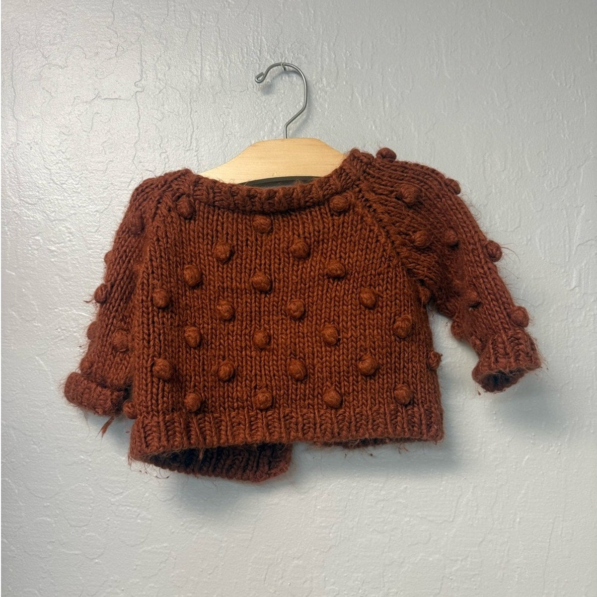 the blueberry hill brown cardigan 6-12M