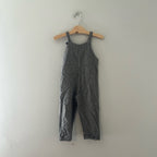 zara navy blue checked jumpsuit 3-4Y