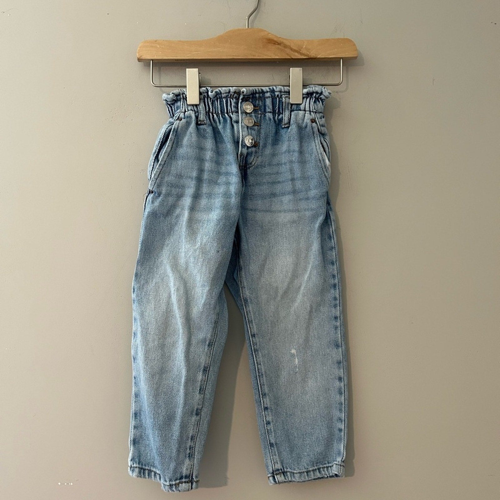 zara girls' light wash jeans 3-4Y