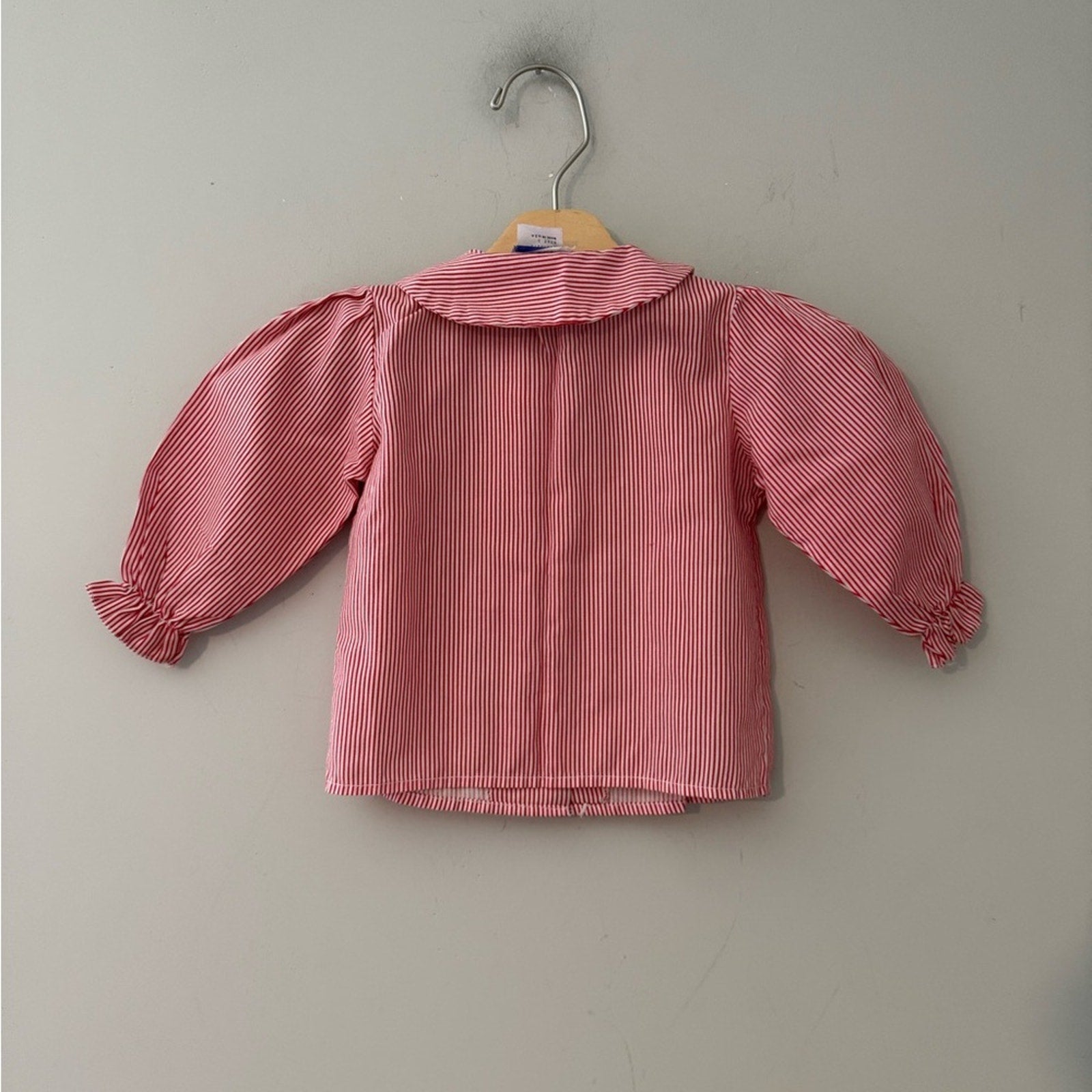 vintage goodies red white stripe blouse 1Y