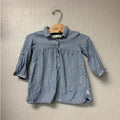 zara girls' blue stripe popover 18-24M