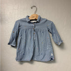 zara girls' blue stripe popover 18-24M