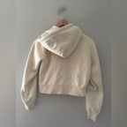 brandy melville cream hoodie zip-up