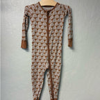 little sleepies bamboo rainbow footie 18-24M