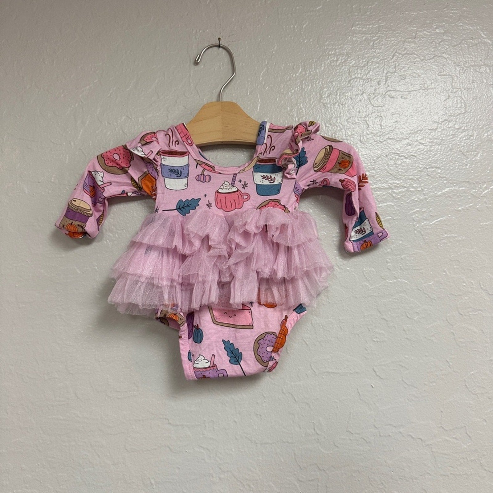 spearmintLOVE pink bamboo ballerina onesie 3-6M