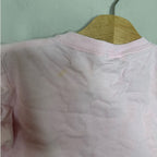 vintage girls' boxy crop tee pink rosette 3Y