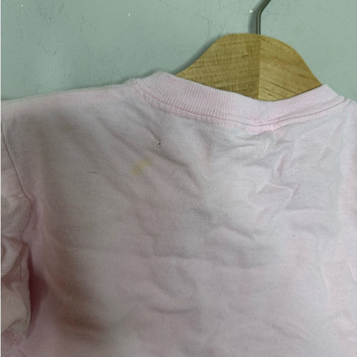 vintage girls' boxy crop tee pink rosette 3Y