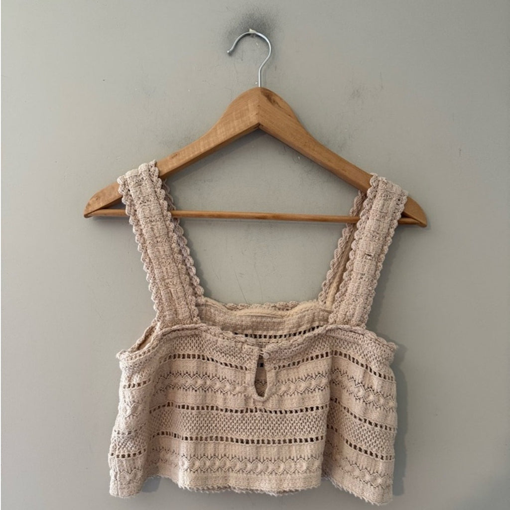 aerie crochet crop top MEDIUM
