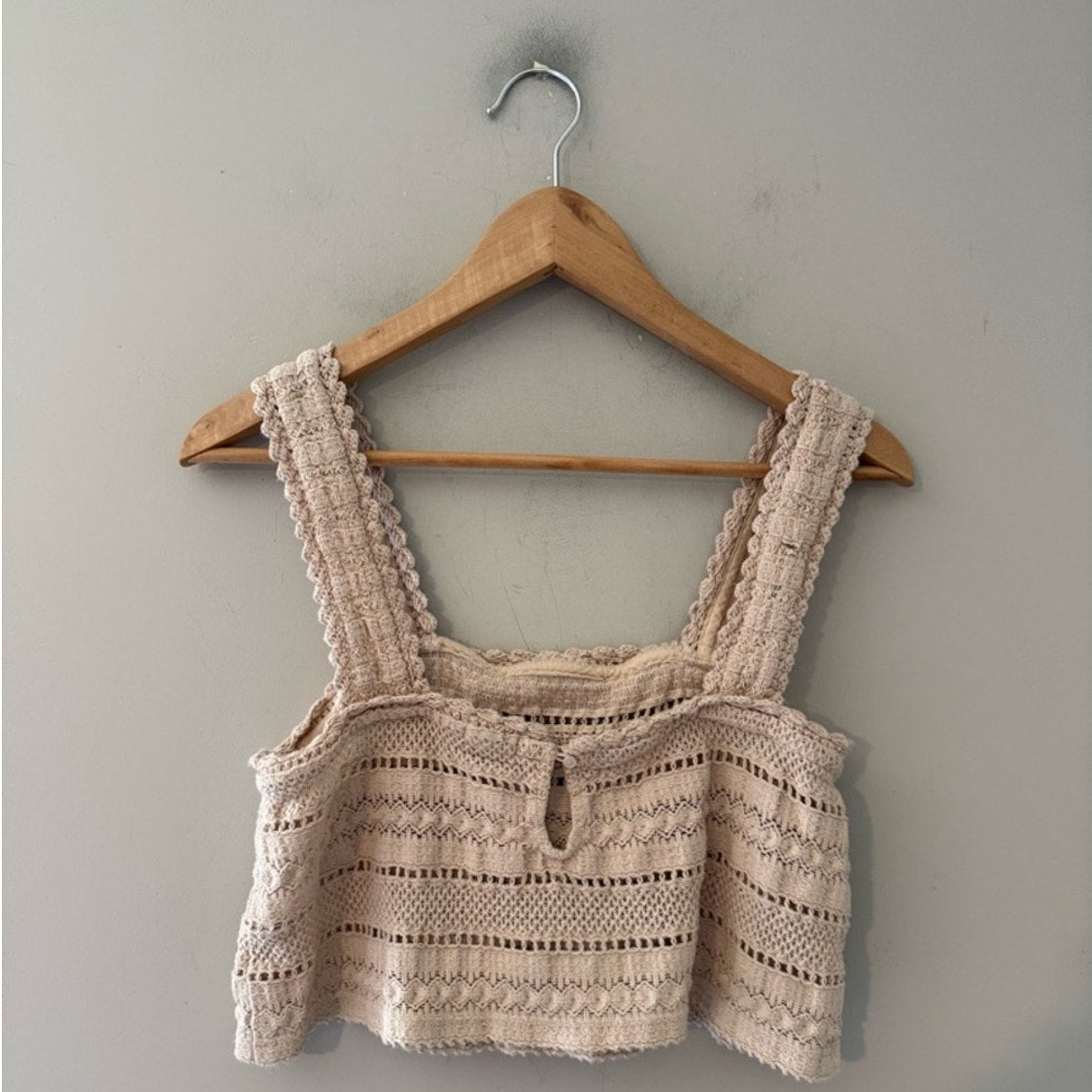 aerie crochet crop top MEDIUM