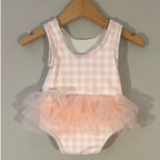 tucker + tate pink gingham swimsuit 6M