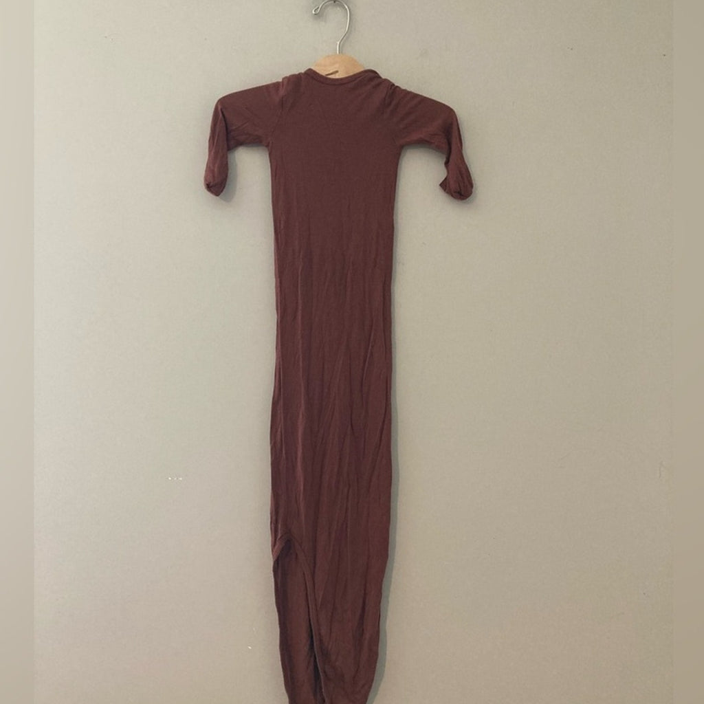 solly baby knotted gown brown 0-3M
