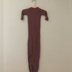 solly baby knotted gown brown 0-3M