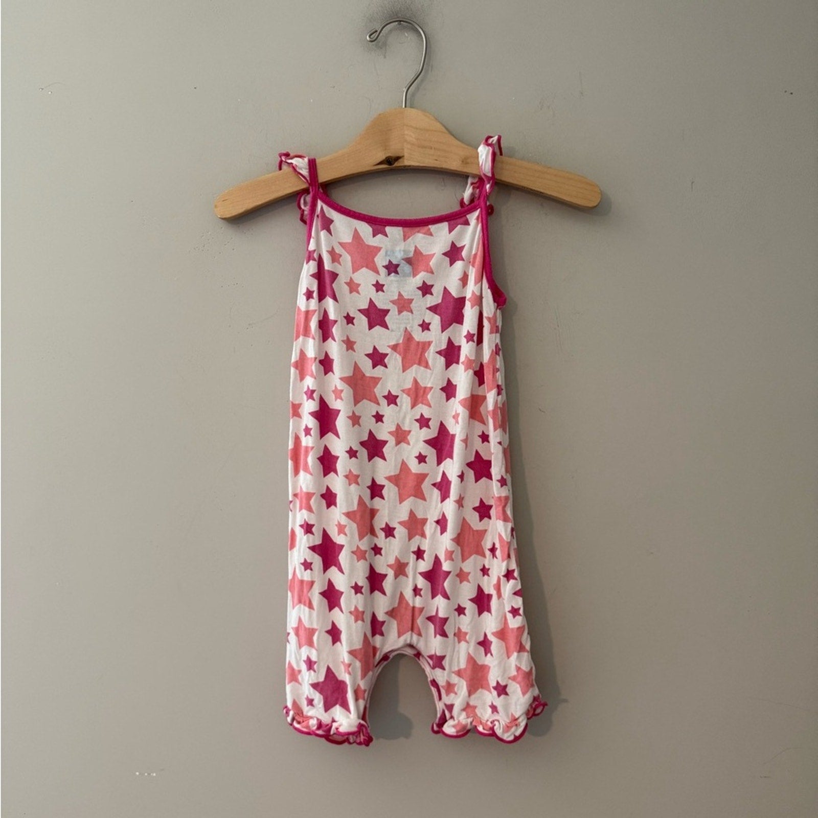 kickee pants pink star romper 18-24M