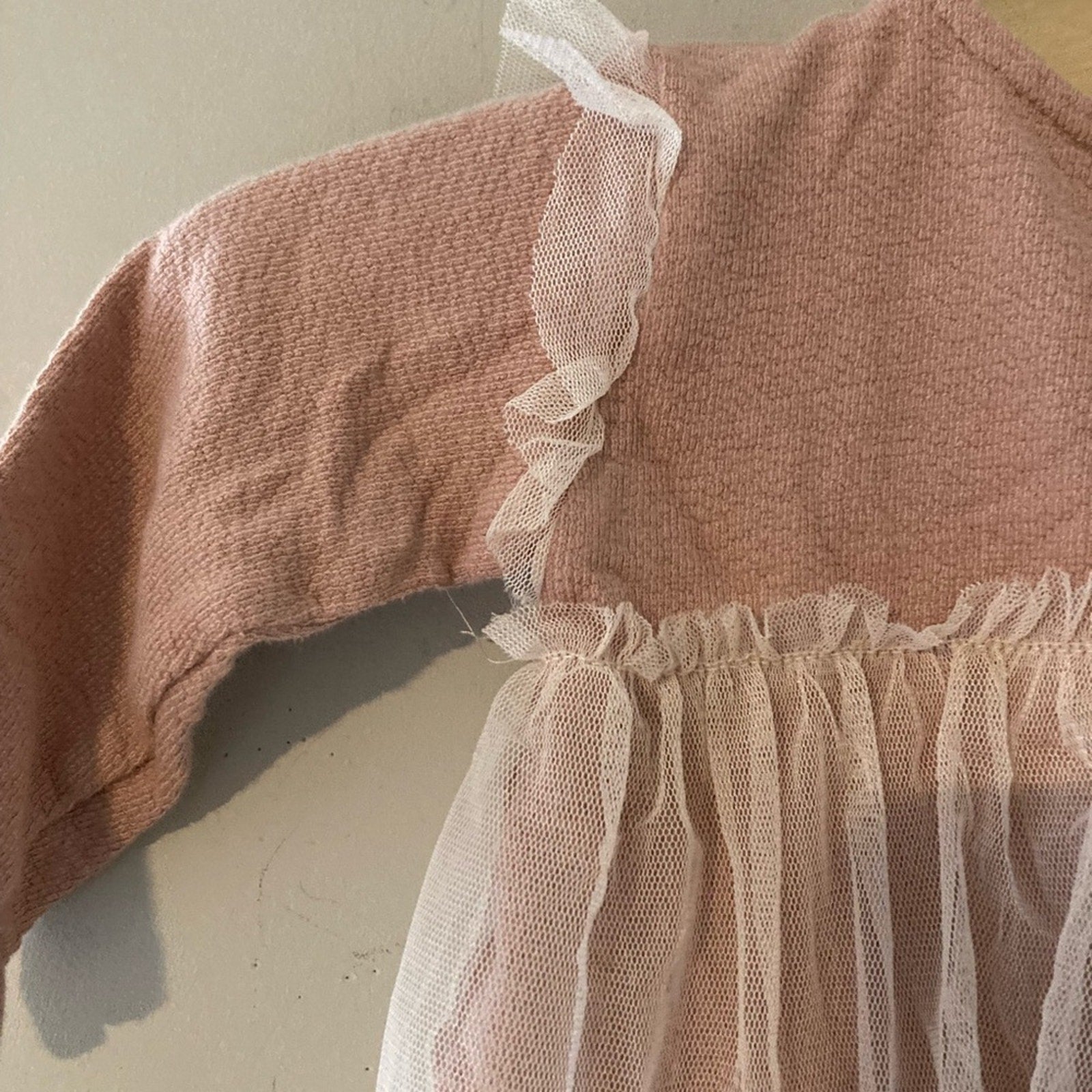 zara pink tulle top 3-6M