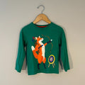 mini boden green fox tee 4Y