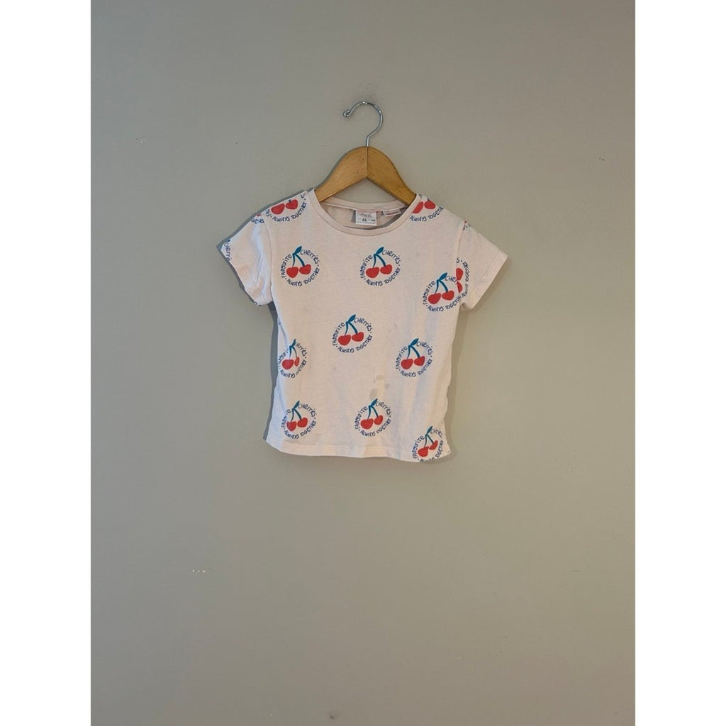 zara girls' cherries tee 3-4Y