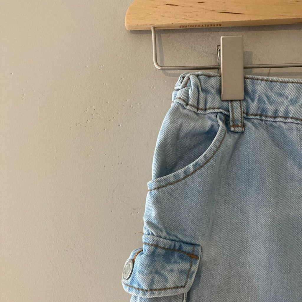 zara boys' denim cargo shorts 18-24M