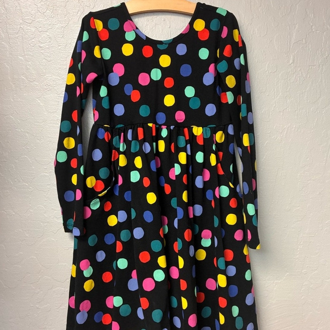 hanna andersson polka dot dress 8Y