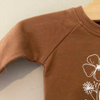 mebie baby graphic floral sweatshirt 3-6M