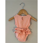 reverie threads girls' skirted romper 3-6M