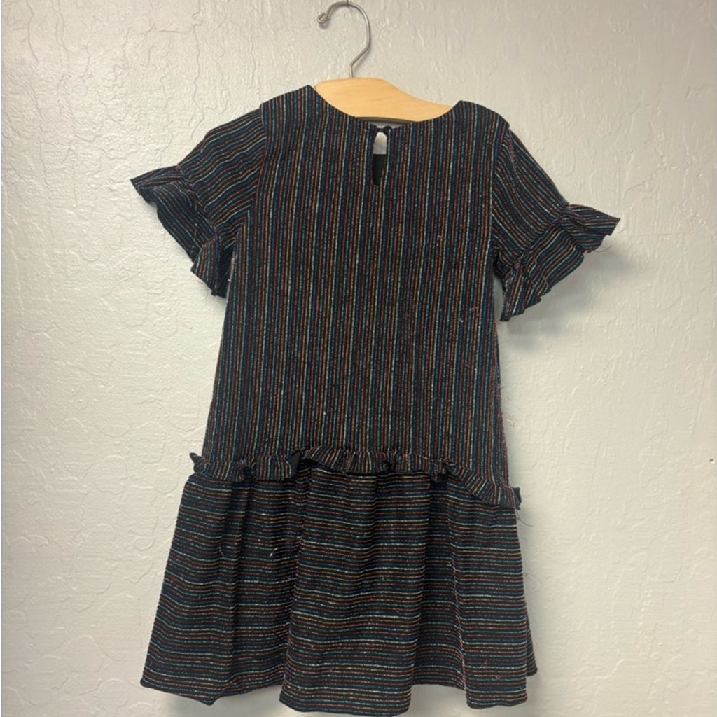 hannah banana black stripe dress 6Y