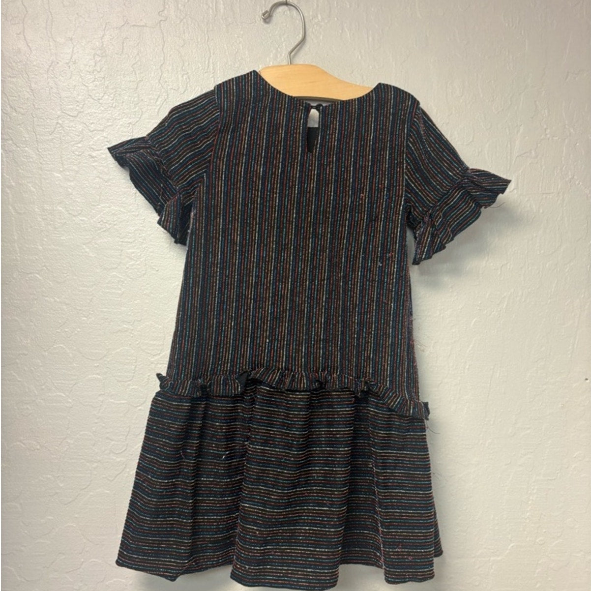 hannah banana black stripe dress 6Y