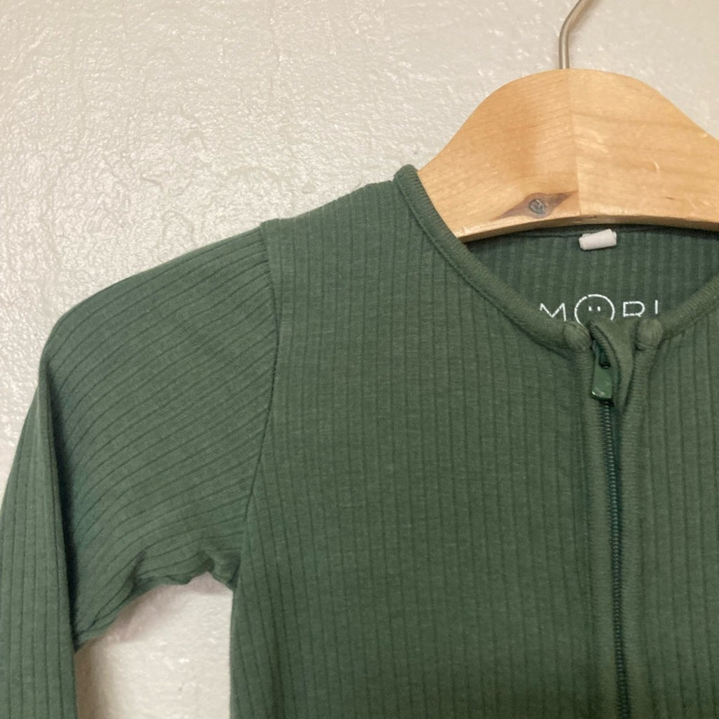 baby mori green bamboo zippy 9-12M