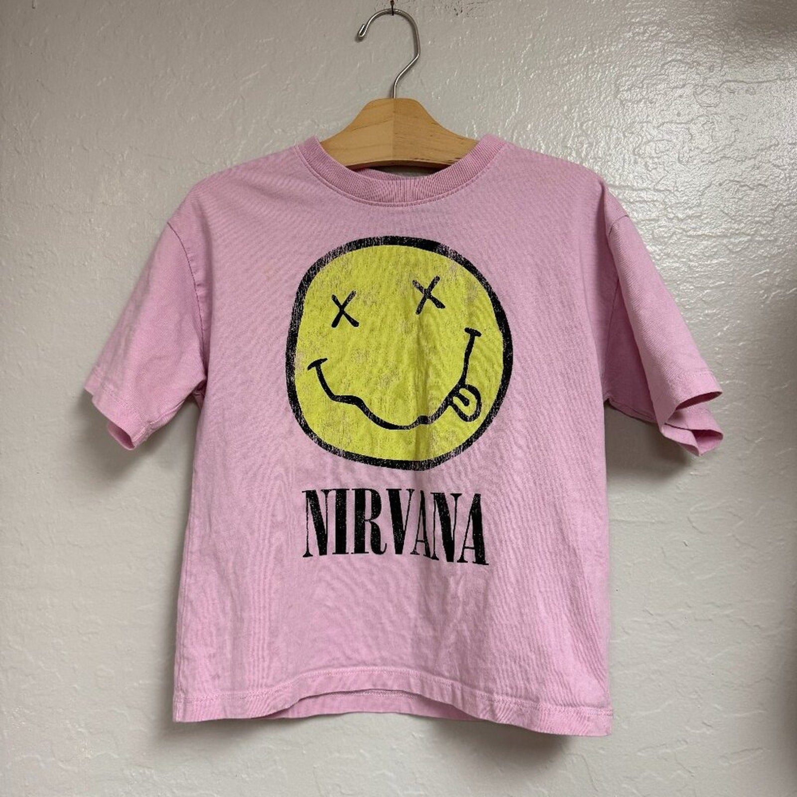 zara nirvana pink tee 8-9Y