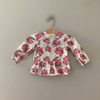 old navy cream floral blouse 18-24M