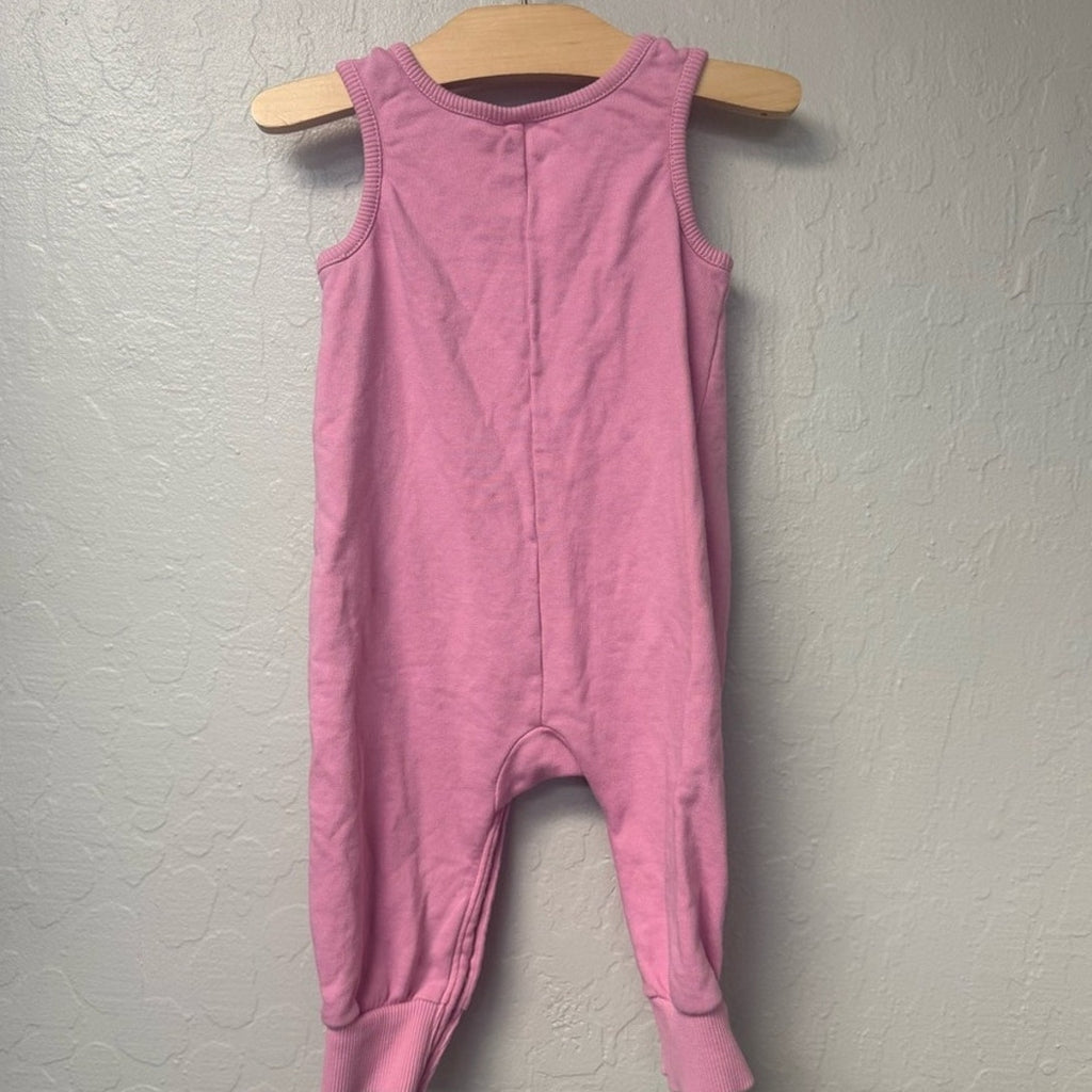 hanna andersson pink romper 12-18M