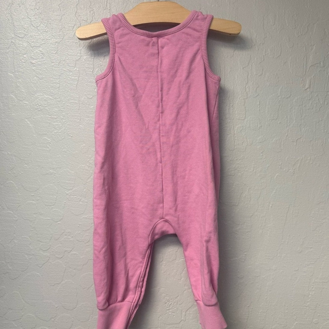 hanna andersson pink romper 12-18M