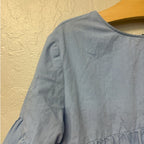 zara blue dress balloon sleeves 9-10Y
