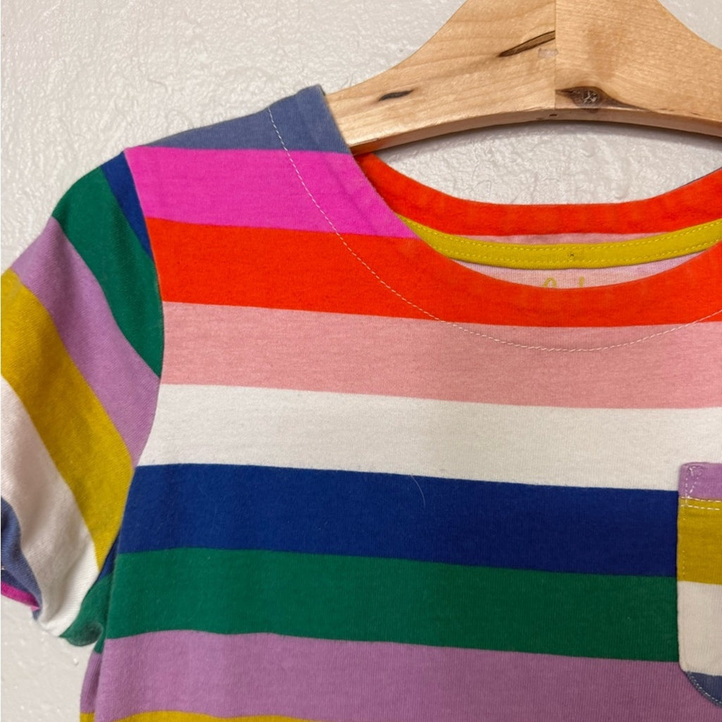 mini boden rainbow stripe dress 11-12Y