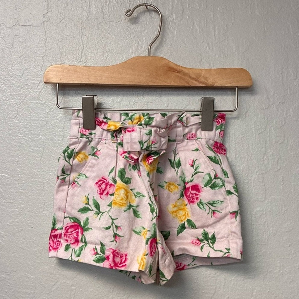 janie and jack floral paperbag shorts 2Y